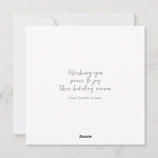 クリスマスパーソナライズされたモダンの写真 シーズンカード (裏面)