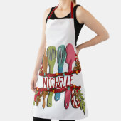 クリスマスパーソナライズされたモノグラム エプロン (インサイチュ)