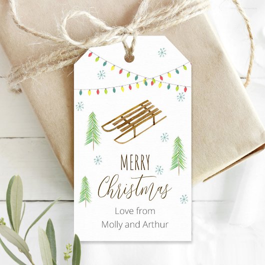 クリスマスパーソナライズされたラベル – メリークリスマス ギフトタグ