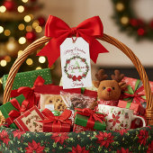 クリスマスパーソナライズされたリース ギフトタグ