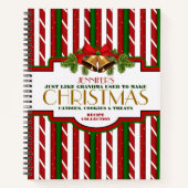 クリスマスパーソナライズされたレシピ ノートブック (正面)