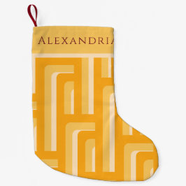 クリスマスパーソナライズされたレトロ幾何学的 スモールクリスマスストッキング