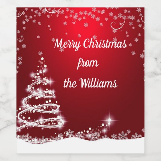 クリスマスパーソナライズされたワインラベル ワインラベル (シングルラベル)