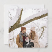 クリスマスパーソナライズされた六角フォト シーズンカード (裏面)