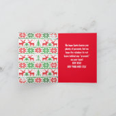 クリスマスパーソナライズされた写真クラシック北欧 招待状 (内部)