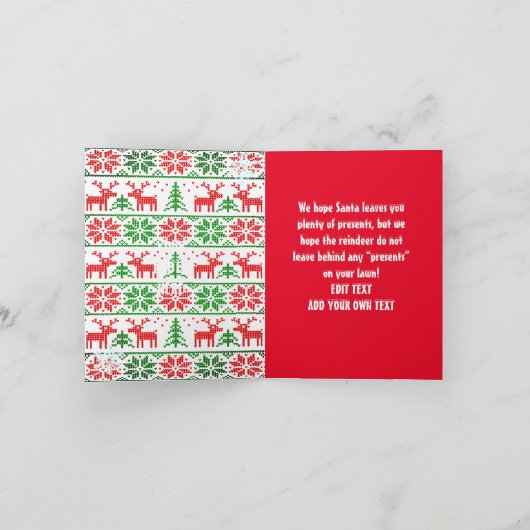 クリスマスパーソナライズされた写真クラシック北欧 招待状 (内部)