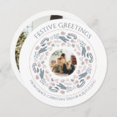 クリスマスパーソナライズされた写真テンプレート休日 シーズンカード (正面/裏面)