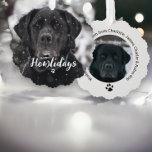 クリスマスパーソナライズされた写真ハッピーハウリデイズドッグ オーナメントカード<br><div class="desc">Christmas パーソナライズされた Photo Happy Howlidays犬の休日オーナメントカード – この簡単をカスタマイズするにはRicasoからカスタムあなた自身のホリデーカードを作成する – カスタマイズ可能なオーナメントカードChristmasのために – 自分の写真と文字で自分をカスタマイズし、自分で作る多くの店で利用可能</div>