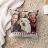 クリスマスパーソナライズされた写真メリーすべて クッション (ブランケット)