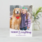 クリスマスパーソナライズされた写真メリーすべて シーズンカード (スタンド正面)