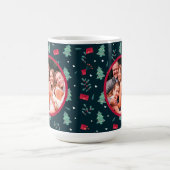 クリスマスパーソナライズされた写真 コーヒーマグカップ (中央)