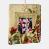 クリスマスパーソナライズされた写真 セラミックオーナメント (右)