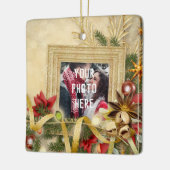 クリスマスパーソナライズされた写真 セラミックオーナメント (左)