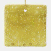 クリスマスパーソナライズされた写真 セラミックオーナメント (裏面)