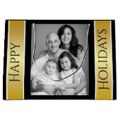 クリスマスパーソナライズされた写真 ラージペーパーバッグ (正面)