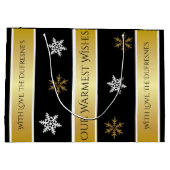 クリスマスパーソナライズされた写真 ラージペーパーバッグ (裏面)