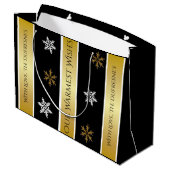 クリスマスパーソナライズされた写真 ラージペーパーバッグ (裏面アングル)