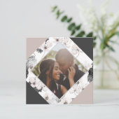 クリスマスパーソナライズされた冬の花写真 シーズンカード (スタンド正面)