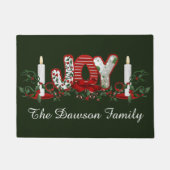 クリスマスパーソナライズされた喜び ドアマット (正面)