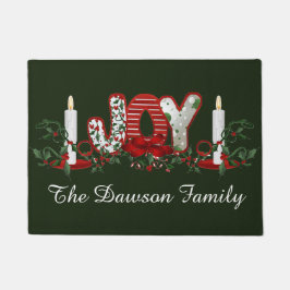 クリスマスパーソナライズされた喜び ドアマット