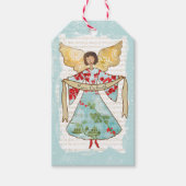 クリスマスパーソナライズされた天使 ギフトタグ (正面)