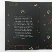 クリスマスパーソナライズされた家族の写真素朴 三つ折りクリスマスカード (内部最初)