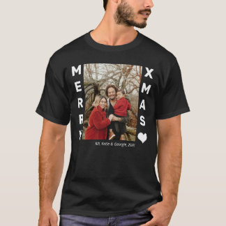 クリスマスパーソナライズされた家族の写真 Tシャツ