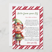 クリスマスパーソナライズされた小妖精や小人からの手紙 招待状 (正面)