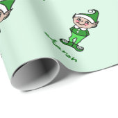 クリスマスパーソナライズされた小妖精や小人ギフトラッピング紙 ラッピングペーパー (ロールコーナー)