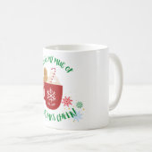 クリスマスパーソナライズされた応援マグカップ コーヒーマグカップ (正面右)