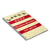 クリスマスパーソナライズされた思い出の家族 ノートブック (右側)