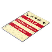 クリスマスパーソナライズされた思い出の家族 ノートブック (左側)