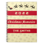 クリスマスパーソナライズされた思い出の家族 ノートブック (正面)