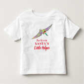 クリスマスパーソナライズされた恐竜の男の子 トドラーTシャツ (正面)