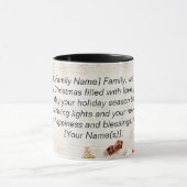 クリスマスパーソナライズされた挨拶 マグカップ (中央)