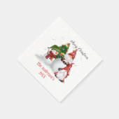 クリスマスパーソナライズされた格言クリスマスナプキンス スタンダードカクテルナプキン (角)