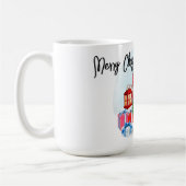 クリスマスパーソナライズされた格言コーヒーマグ コーヒーマグカップ (左)