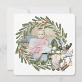 クリスマスパーソナライズされた格言ムース写真フレーム シーズンカード (正面)