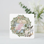 クリスマスパーソナライズされた格言ムース写真フレーム シーズンカード (スタンド正面)