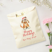 クリスマスパーソナライズされた歌う犬の抱き枕 フェイバーバッグ (封をした状態)