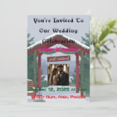 クリスマスパーソナライズされた結婚式招待状 招待状 (スタンド正面)