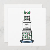 クリスマスパーソナライズされた結婚式招待状 招待状 (正面/裏面)