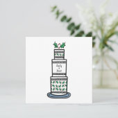 クリスマスパーソナライズされた結婚式招待状 招待状 (スタンド正面)