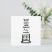 クリスマスパーソナライズされた結婚式招待状 招待状 (スタンド正面)