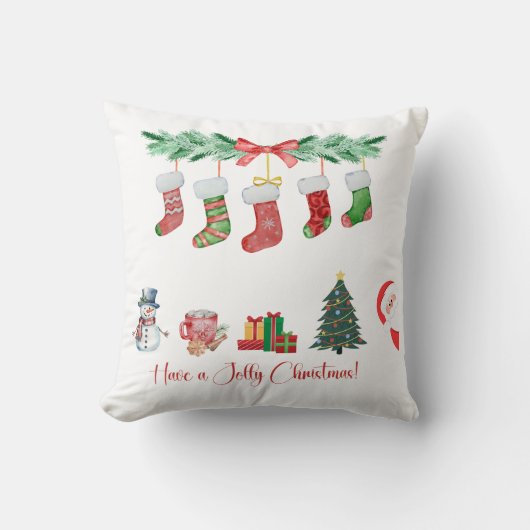 クリスマスパーソナライズされた装飾用クッション クッション (正面)