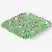 クリスマスパーソナライズされた雪だるま ペーパープレート (傾斜あり)