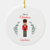 クリスマスパーソナライズされた飾りカスタムクリスマスo セラミックオーナメント (裏面)