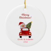 クリスマスパーソナライズされた飾りカスタムクリスマスo セラミックオーナメント (裏面)