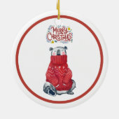 クリスマスパーソナライズされた飾りカスタムクリスマスo セラミックオーナメント (裏面)