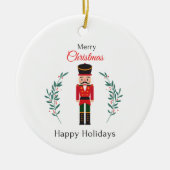 クリスマスパーソナライズされた飾りカスタムクリスマスo セラミックオーナメント (正面)